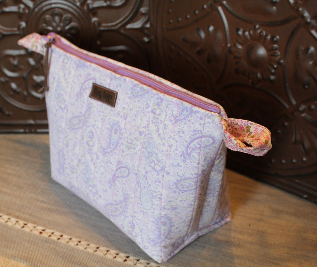 Lavender Swirl XL Makeup Bag