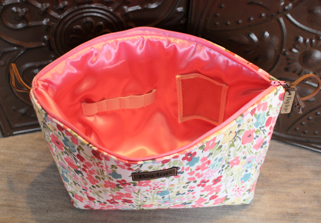 Watercolor Flower XL Makeup Bag