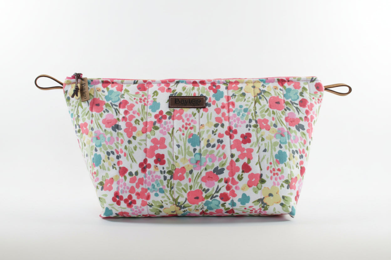 Watercolor Flower XL Makeup Bag