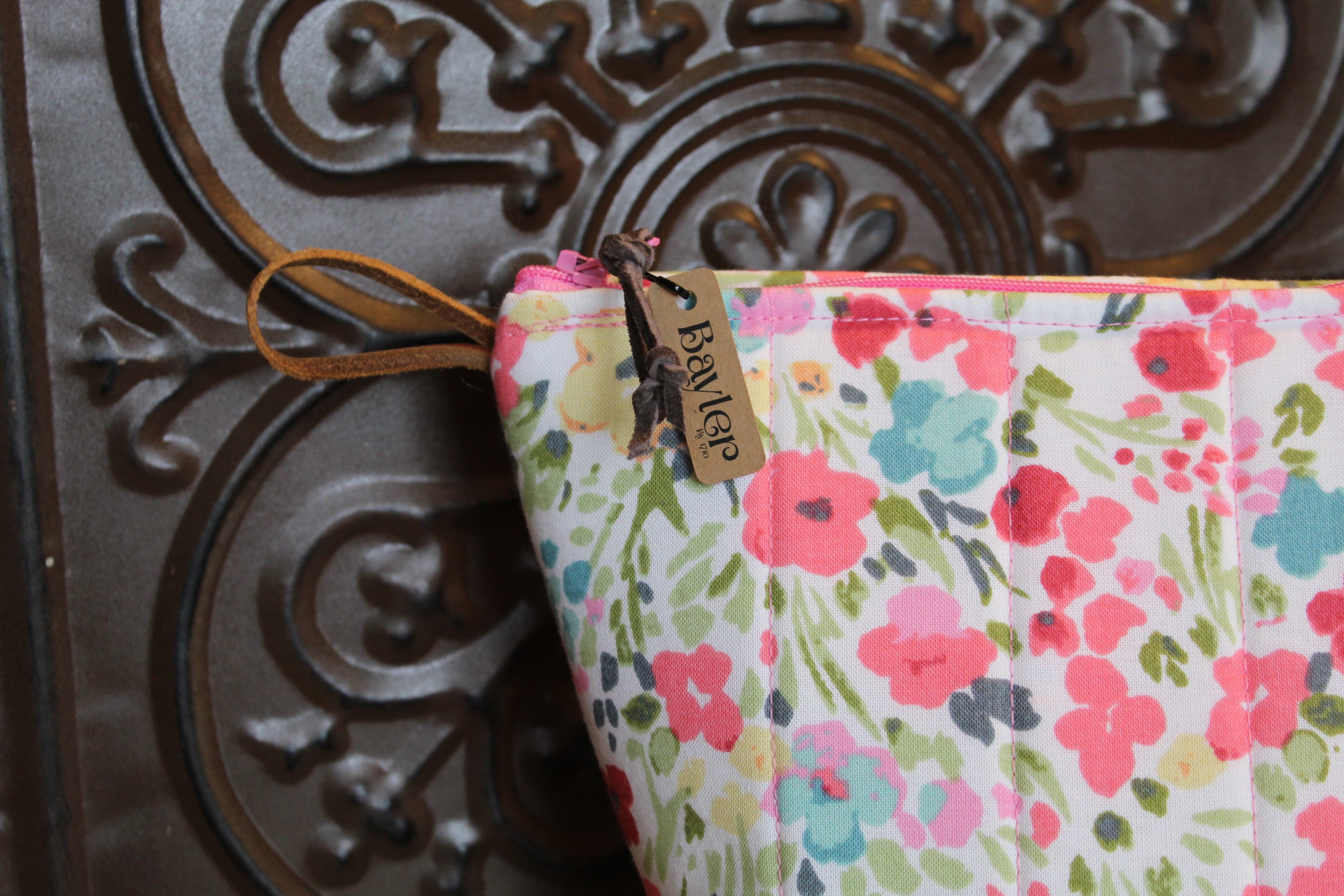 Watercolor Flower XL Makeup Bag