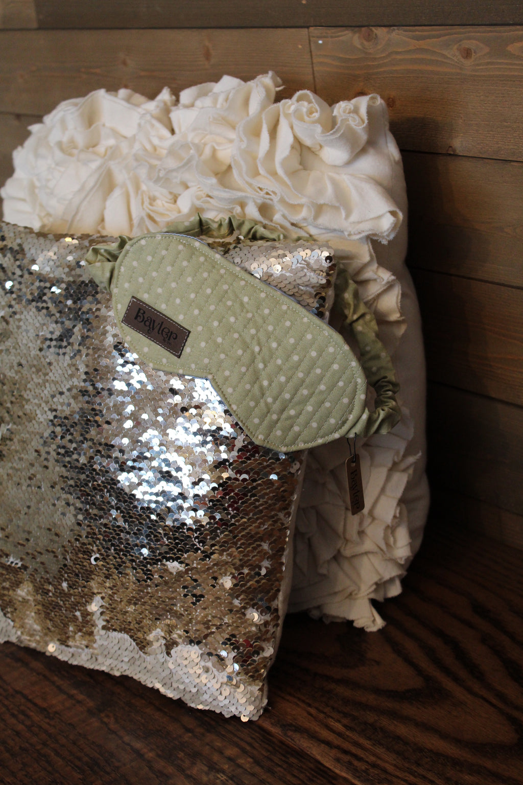 Polka Sage Eye Mask