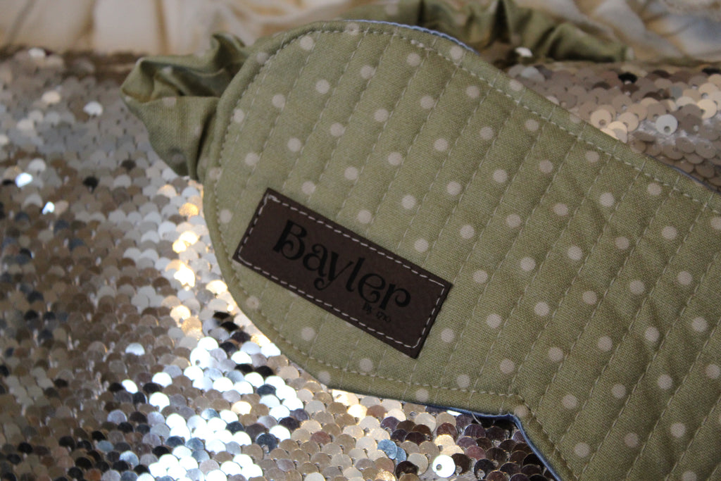 Polka Sage Eye Mask