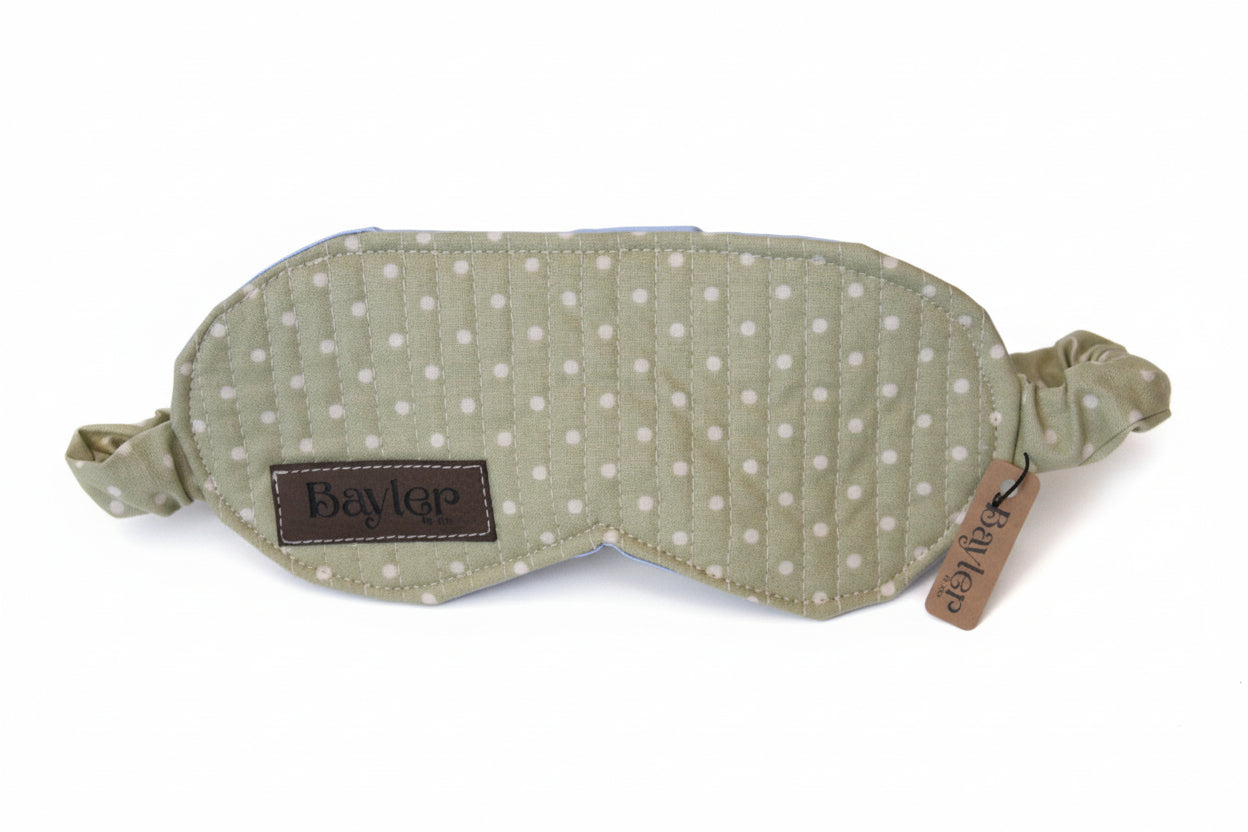 Polka Sage Eye Mask