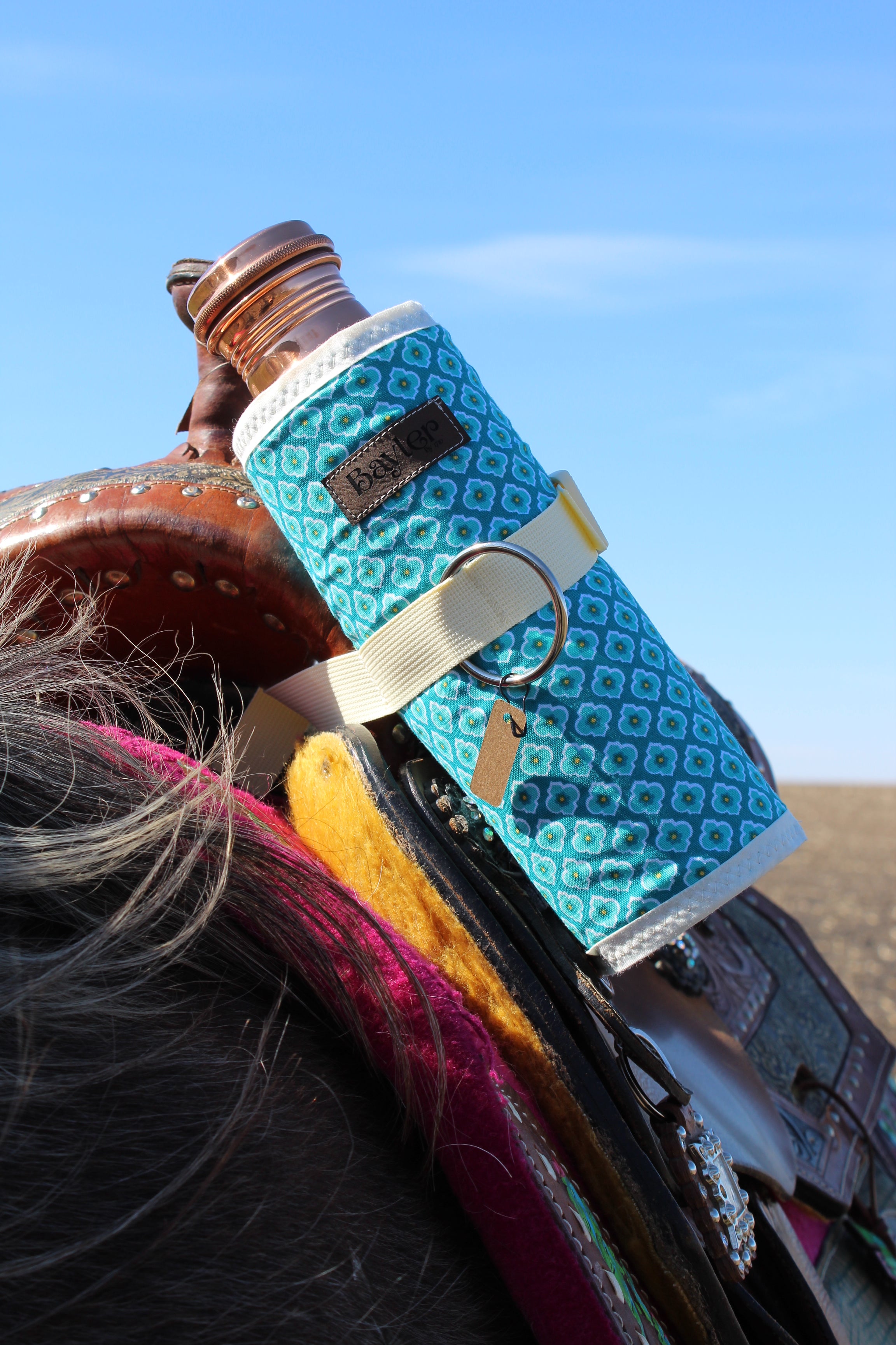 Turquoise Rain Saddle Water Bottle Holder