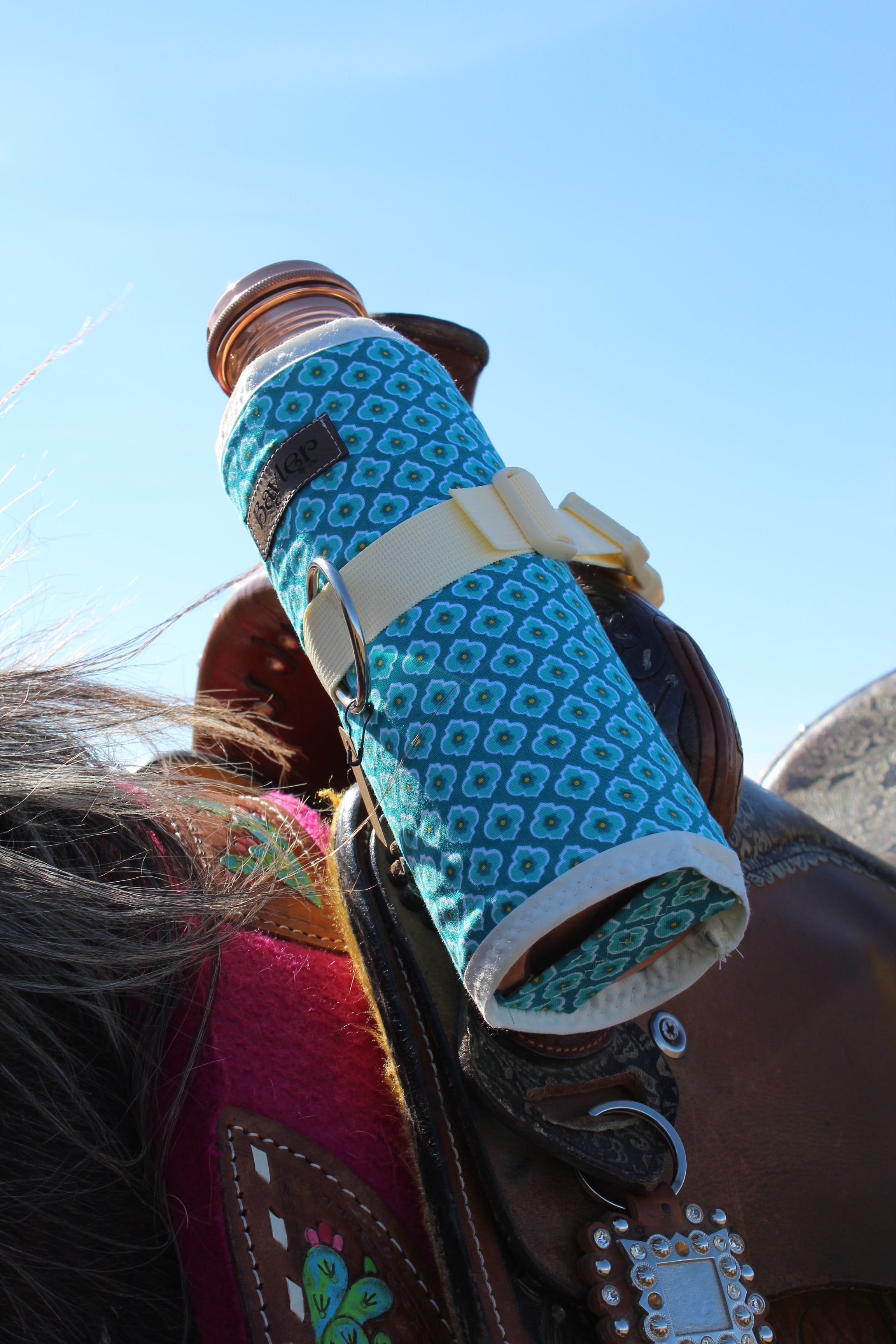 Turquoise Rain Saddle Water Bottle Holder