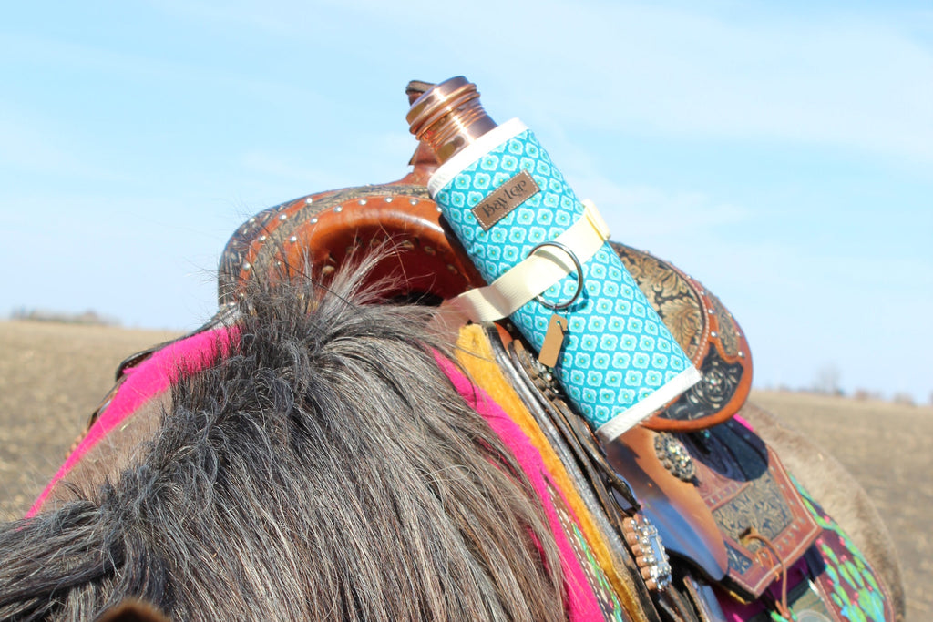 Turquoise Rain Saddle Water Bottle Holder
