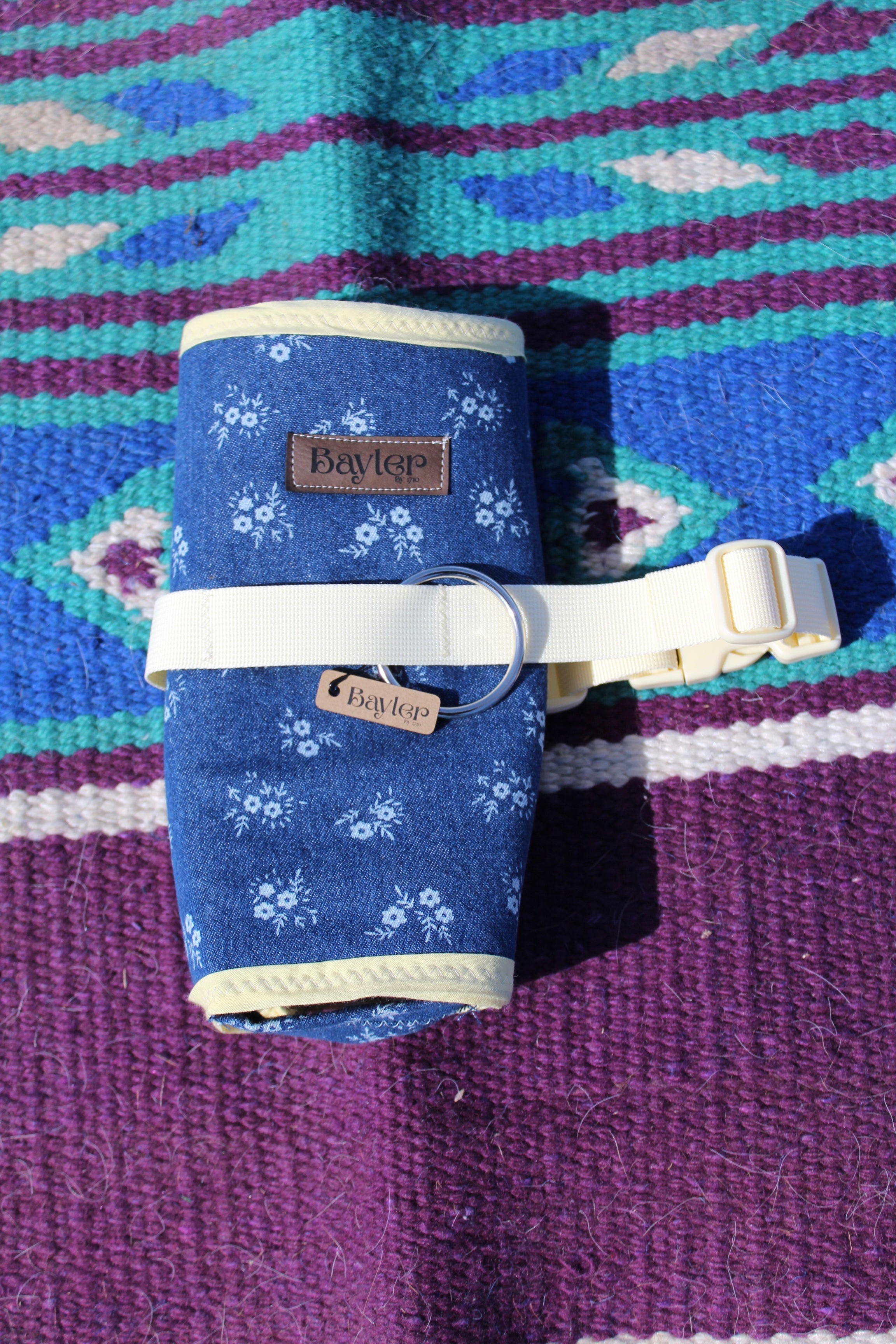 Midnight Flower Saddle Water Bottle Holder