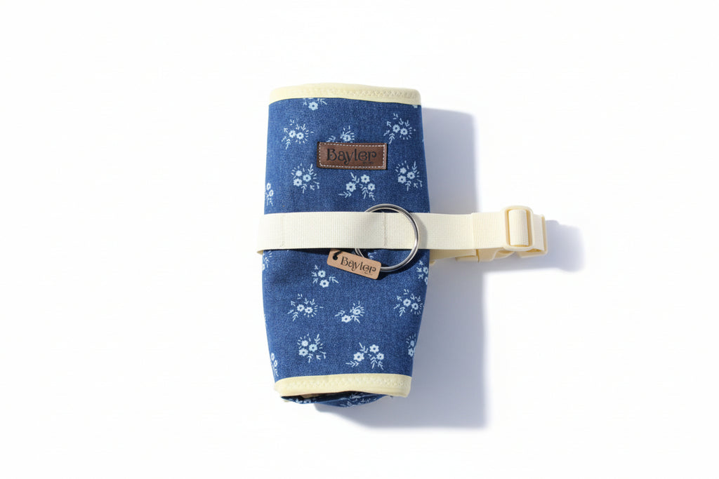 Midnight Flower Saddle Water Bottle Holder