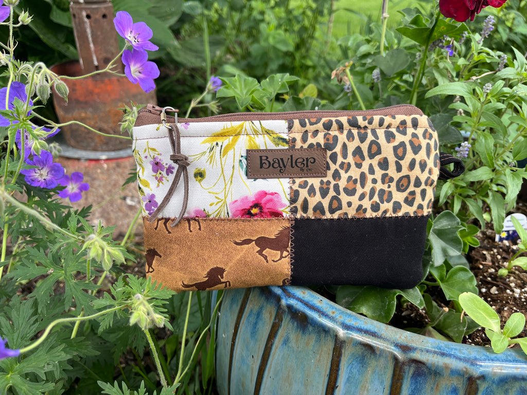Cowboy Bling Mini Flat Zip