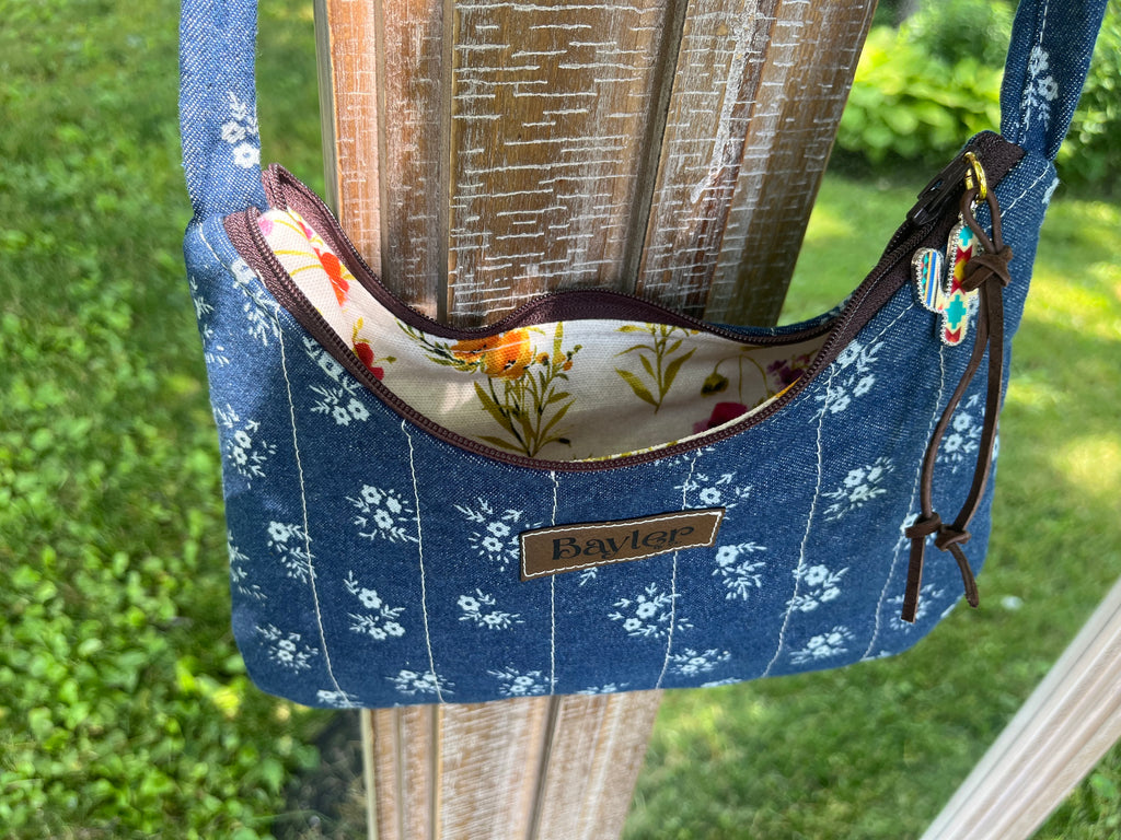 Denim Flower Purse