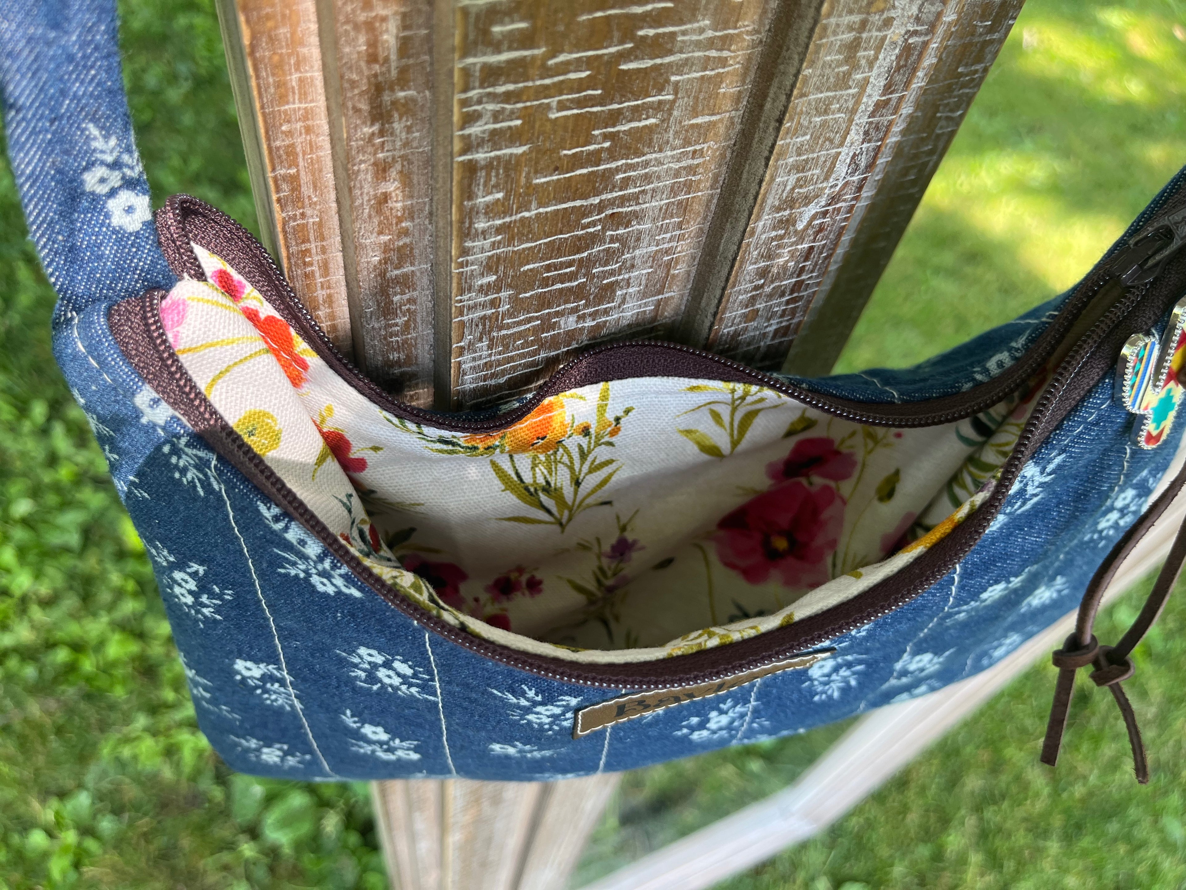 Denim Flower Purse